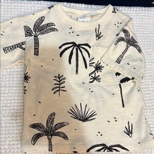 Zara boys Beige Tropical Print Tee